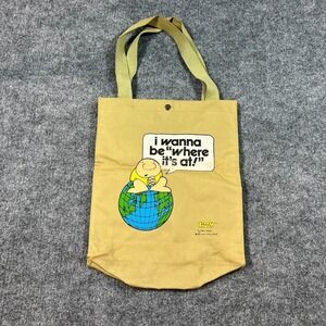 VTG Universal Press Syndicate Beige Ziggy By Tom Wilson Cartoon Graphic Tote Bag